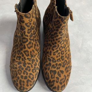 Brown Leopard Mazy Eastham Suede Bootie - Women